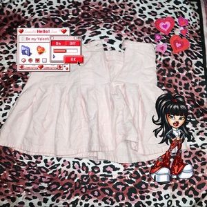 soft pink checkered skirt